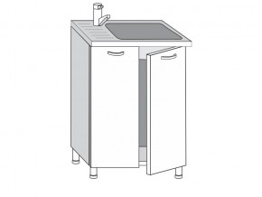 2.60.2мн Шкаф-стол на 600мм под накладную мойку с 2-мя дверцами в Чебаркуле - chebarkul.magazin-mebel74.ru | фото