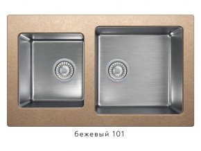 Мойка комбинированная Tolero twist TTS-840 Бежевый 101 в Чебаркуле - chebarkul.magazin-mebel74.ru | фото