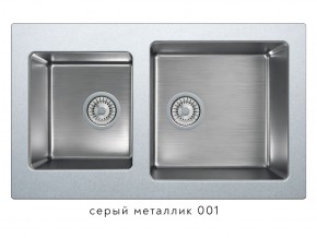 Мойка комбинированная Tolero twist TTS-840 Серый металлик 001 в Чебаркуле - chebarkul.magazin-mebel74.ru | фото