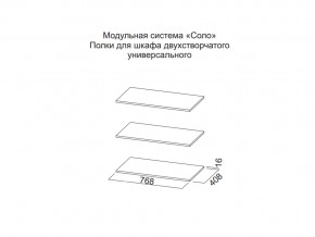 Полки для шкафа двухстворчатого универсального в Чебаркуле - chebarkul.magazin-mebel74.ru | фото