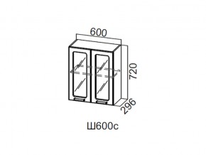 Ш600с/720 Шкаф навесной 600/720 (со стеклом) в Чебаркуле - chebarkul.magazin-mebel74.ru | фото