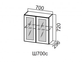 Ш700с/720 Шкаф навесной 700/720 (со стеклом) в Чебаркуле - chebarkul.magazin-mebel74.ru | фото