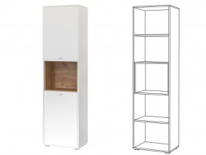 Шкаф комбинированный 10.04 Бэль Белый Премиум в Чебаркуле - chebarkul.magazin-mebel74.ru | фото