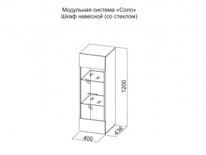 Шкаф навесной (со стеклом) в Чебаркуле - chebarkul.magazin-mebel74.ru | фото