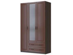 Шкаф ШР-3 с зеркалом Кантри Орех в Чебаркуле - chebarkul.magazin-mebel74.ru | фото