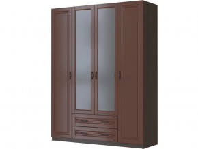 Шкаф ШР-4 с зеркалом Кантри Орех в Чебаркуле - chebarkul.magazin-mebel74.ru | фото