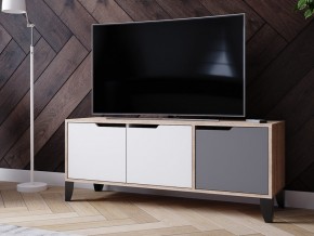 ТВ тумба ТВМ-4 фасад графит/белый в Чебаркуле - chebarkul.magazin-mebel74.ru | фото